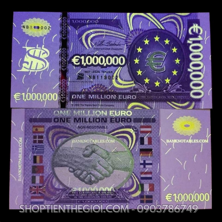 Tiền lưu niệm 1 triệu EURO dạ quang - SP005598